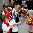 Queen Sonja arrives at the Norwegian Seamen's Church in New York (Photo: Lise Åserud, Scanpix)
